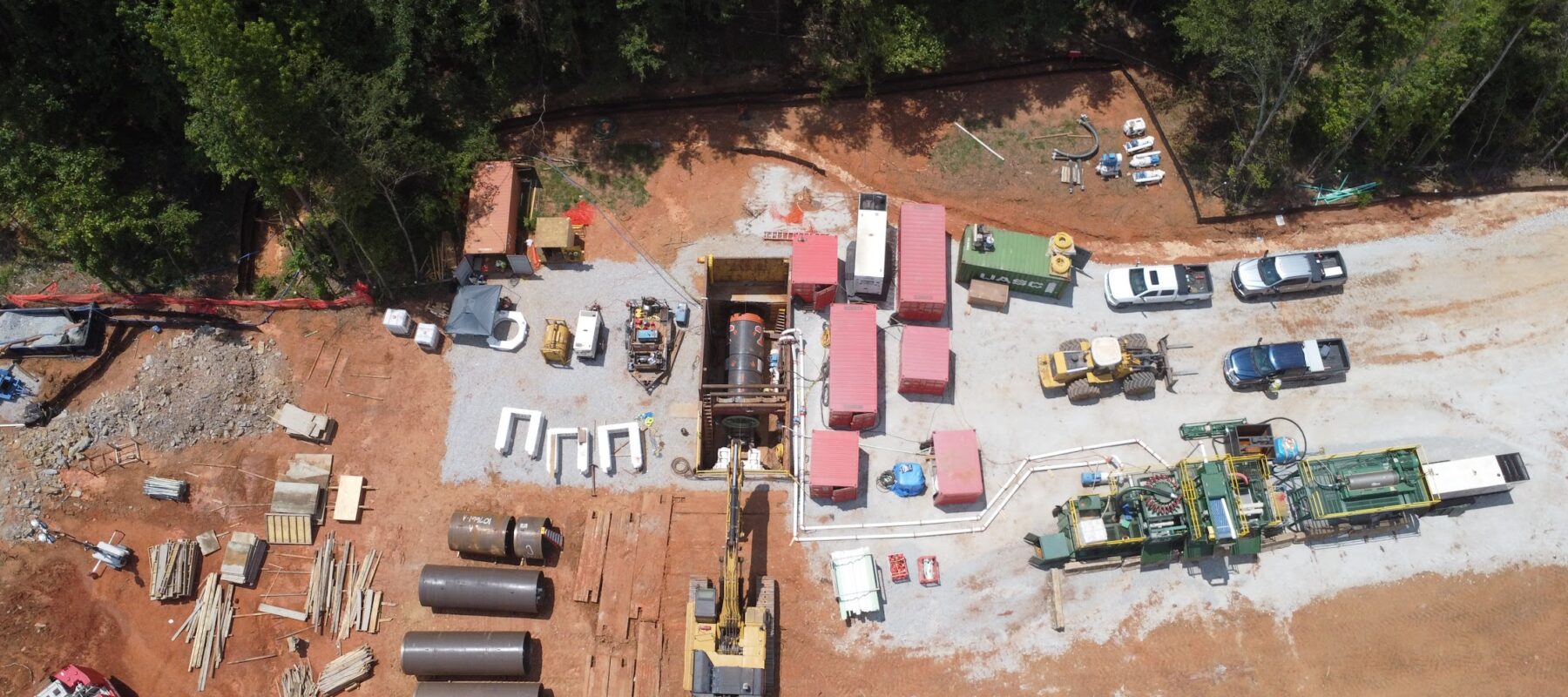 aerial of job site